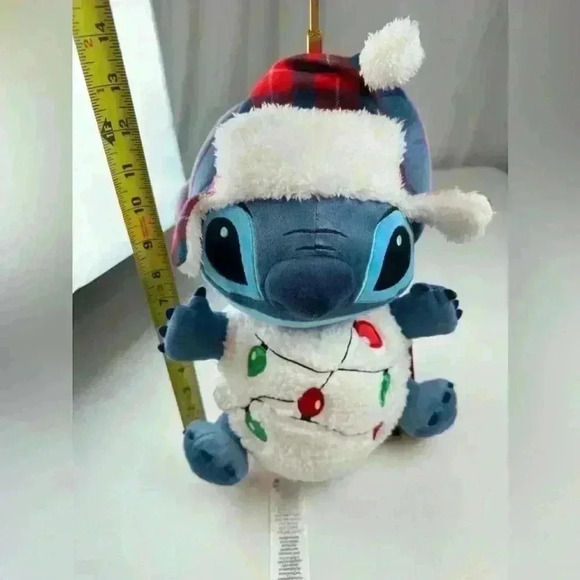 Disney Stitch Stuffed Toy Light Up Christmas Holiday LED 34cm - Picture 7 of 7